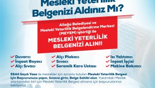 ALİAĞA BELEDİYESİ'NDEN İSTİHDAMA DESTEK