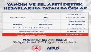 Bakan Soylu afet bölgesi için yapılan bağışın 131 milyonu geçtiğini açıkladı
