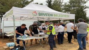 BAYINDIR BELEDİYESİ YANGIN BÖLGESİNDE