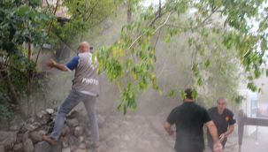Çöken binadan saniyelik inanılmaz kurtuluş