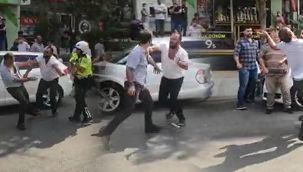 Gaziantep'te yol verme kavgası