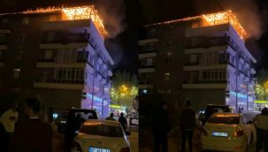 Alışveriş merkezinin çatısında yangın paniği