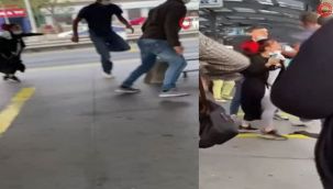 Avcılar'da metrobüs durağında ‘beni ittin' kavgası