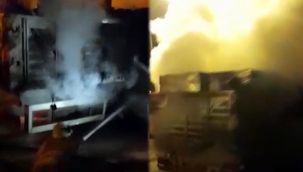 Tırda çıkan yangın büyümeden söndürüldü