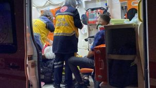 Bursa'da virajı alamayan otomobil aydınlatma direğine çarptı
