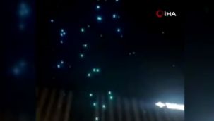 Çin'deki ışık gösterisi için kullanılan dronelar izleyicilerin üstüne düştü