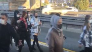 Metrobüs yolunda tehlikeli yolculuk