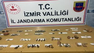 İZMİR'DE 165 PARÇA TARİHİ ESER ELE GEÇİRİLDİ