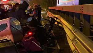 O-3'te arıza yapan kamyonete çarpan motosiklet sürücüsü ağır yaralandı