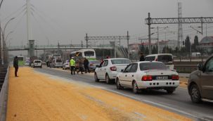 Yol mısır tarlasına döndü