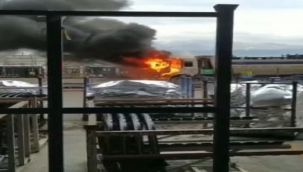 Bursa'da kamyon alevlere teslim oldu