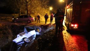 Kanala düşen alkollü sürücü 15 kilometre uzaklıkta bulundu