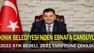 KINIK BELEDİYESİ’NDEN ESNAFA CANSUYU