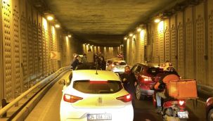 Trafik magandaları alt geçidi trafiğe kapattı