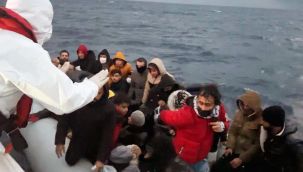 Datça açıklarında 36 düzensiz göçmen kurtarıldı