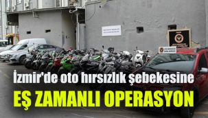 İzmir'de oto hırsızlık şebekesine eş zamanlı operasyon