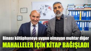Binası kütüphaneye uygun olmayan muhtar diğer mahalleler için kitap bağışladı