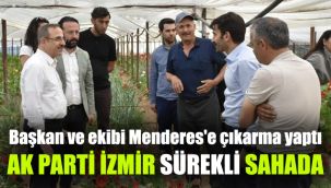 AK Parti İzmir Sürekli sahada: Başkan ve ekibi Menderes'e çıkarma yaptı