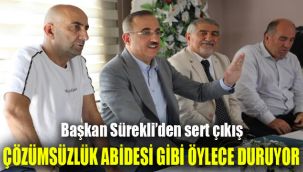 Başkan Sürekli'den sert çıkış: Çözümsüzlük abidesi gibi öylece duruyor