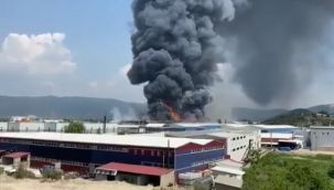 Bursa'da ısı yalıtım fabrikasında yangın!