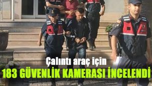 Çalıntı araç için 183 güvenlik kamerası incelendi