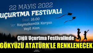 Çiğli Uçurtma Festivalinde gökyüzü Atatürk'le renklenecek
