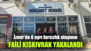 İzmir'de 6 ayrı hırsızlık olayının faili yakalandı