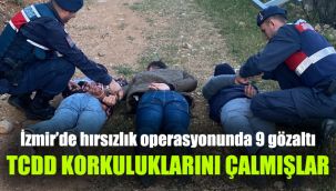 İzmir’de hırsızlık operasyonunda 9 gözaltı: TCDD korkuluklarını çalmışlar