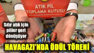 Sıfır atık için piller geri dönüşüyor: Havagazı'nda ödül töreni