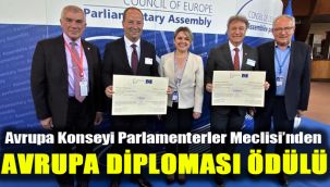 Avrupa Konseyi Parlamenterler Meclisi’nden Avrupa Diploması ödülü