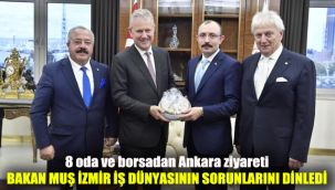 Bakan Muş, İzmir iş dünyasının sorunlarını dinledi: 8 oda ve borsadan Ankara ziyareti