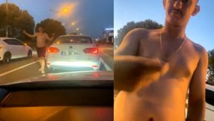 Trafikteki aileye dehşeti yaşattı