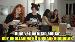 Bilet yerine kitap aldılar, köy okuluna kütüphane kurdular
