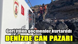 Geri itilen göçmenler kurtarıldı: Denizde can pazarı