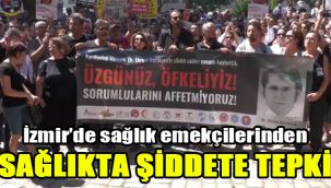 İzmir’de sağlık emekçilerinden sağlıkta şiddete tepki