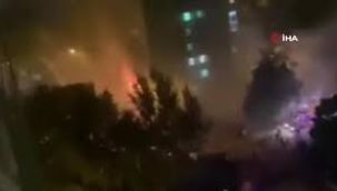 Moskova'da 16 katlı binada yangın