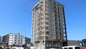 Samsun'da 9. kattan düşen inşaat işçisi ağır yaralandı