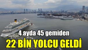 4 ayda 45 gemiden 22 bin yolcu geldi