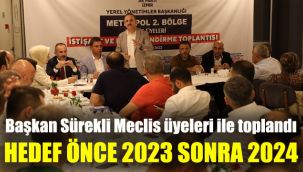 Başkan Sürekli Meclis üyeleri ile toplandı: Hedef önce 2023, sonra 2024