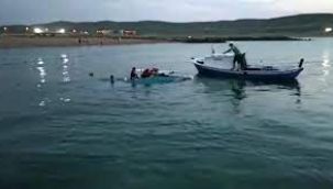 Beykoz'da 9 kişinin bindiği tekne alabora oldu, denizde can pazarı yaşandı