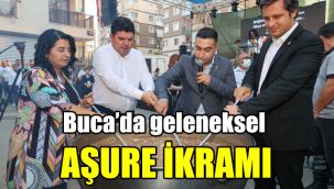 Buca’da geleneksel aşure ikramı