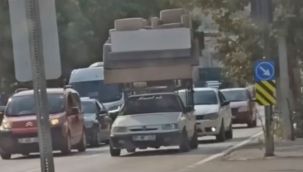 Bursa'da tehlikeli yolculuk!