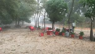 Çanakkale'de dolu yağışı etkili oldu!