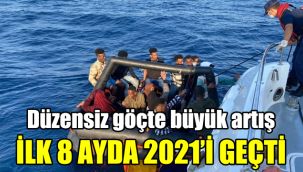 Düzensiz göçte büyük artış: İlk 8 ayda 2021'i geçti