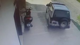 El frenini çekmeyi unuttuğu araç sulama kanalına düştü