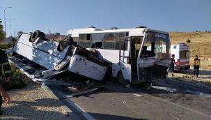 Gaziantep'te işçi servisleri kaza yaptı
