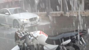 Tekirdağ'da dolu ve sağanak yağış