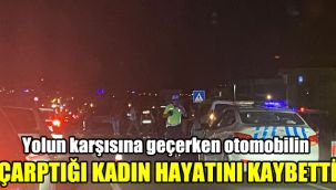 Yolun karşısına geçerken otomobilin çarptığı kadın hayatını kaybetti