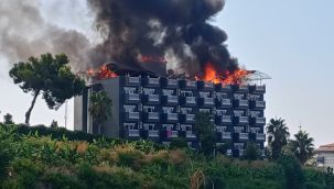 Alanya'da korkutan otel yangını