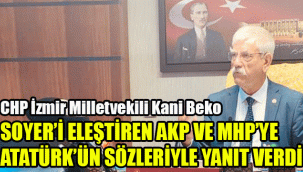Beko, Soyer'i eleştiren AKP ve MHP'ye Atatürk'ün sözleriyle yanıt verdi
